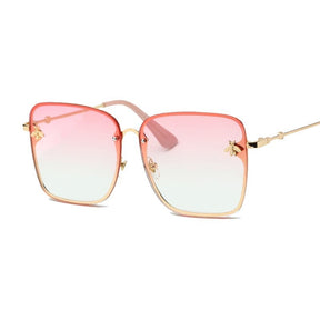 Óculos Feminino Fashion de Luxo rosa